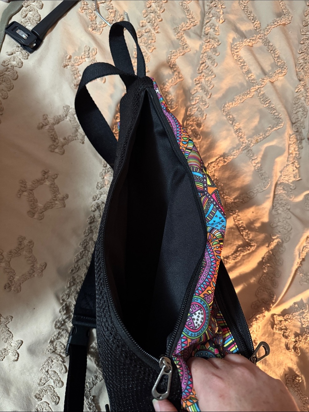 Colorful Mandala Pattern Sling Backpack - Picture 4 of 4
